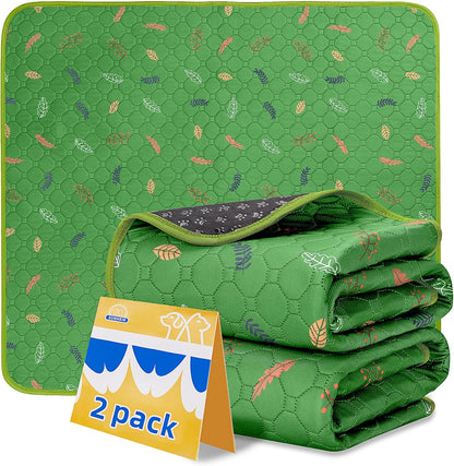 Sunheir Washable Pee Pads for Dogs 2-Pack Reusable Puppy Pads Pet Training Pads, Waterproof Dog Pee