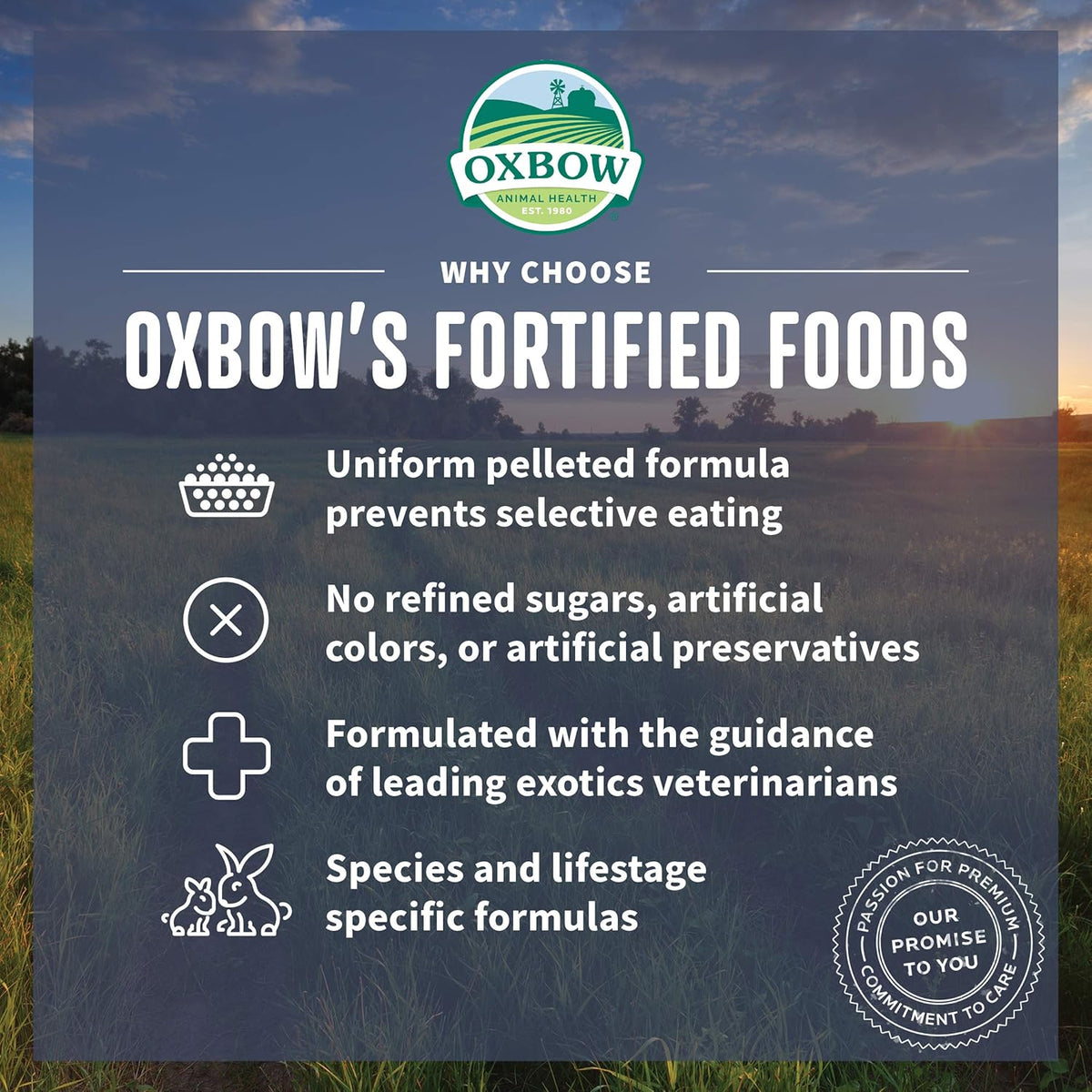 Oxbow Essentials Rabbit Food, Young, Made Alfalfa for Rabbit, Pet Pellets with Vitamins & Minerals