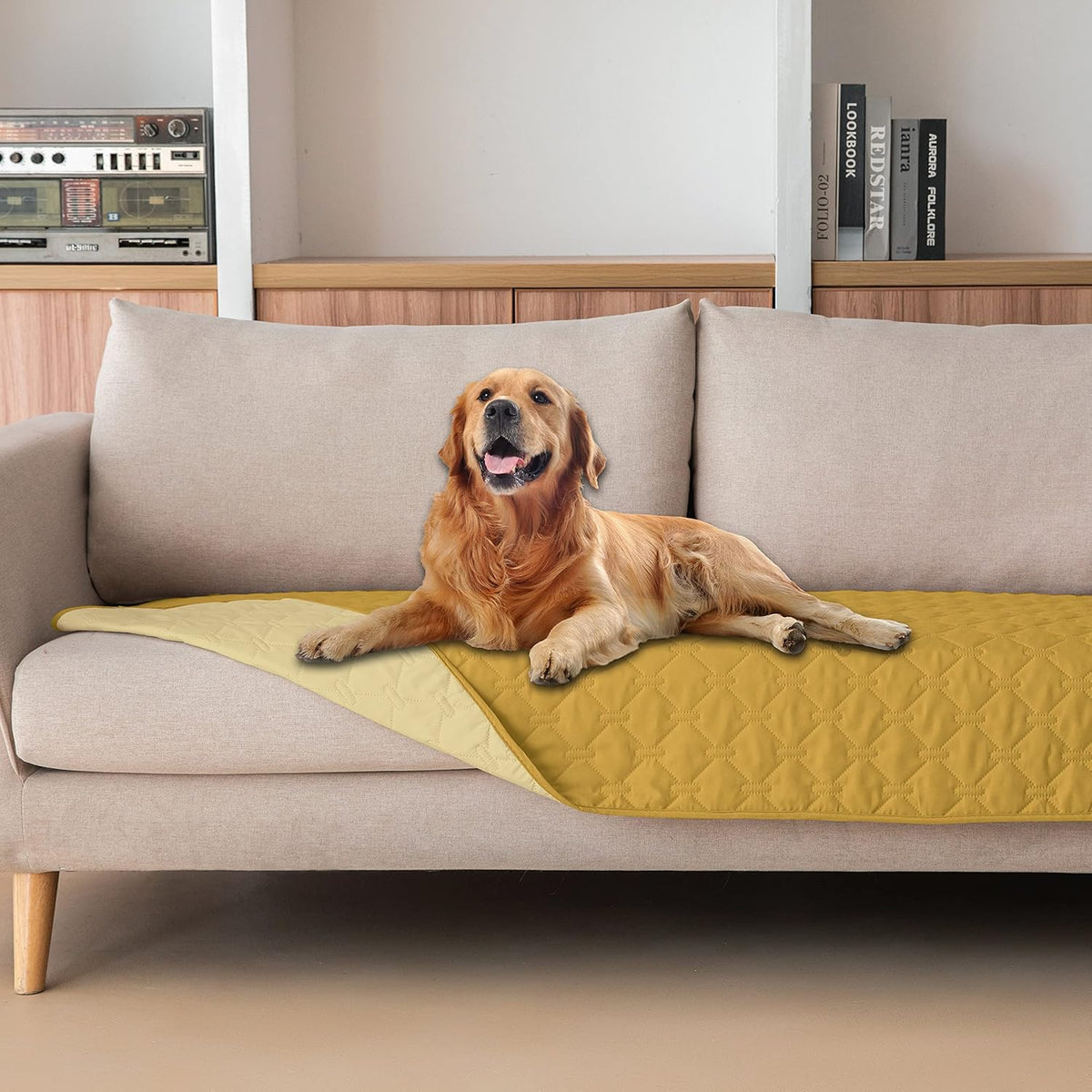 gogobunny 100% Double-Sided Waterproof Dog Bed Cover Pet Blanket Sofa Couch Furniture Protector for
