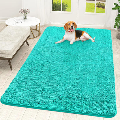 OLANLY Dog Door Mat for Muddy Paws 70x46, Absorbs Moisture and Dirt, Absorbent Non-Slip Washable
