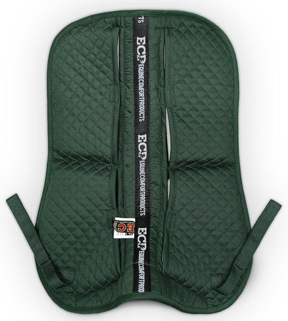 ECP Equine Comfort Products Adjustable Shock Absorbing Memory Foam Half Saddle Pad, Injury