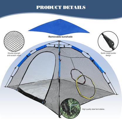 Outdoor Cat Enclosure -Portable Pet Playpen for Outside with Cat Tunnel, Cube Combo,Pet Cage for