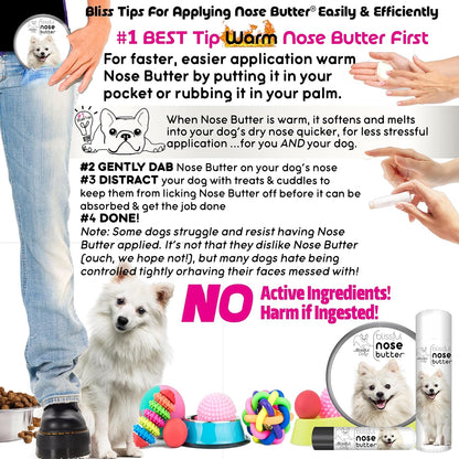The Blissful Dog American Eskimo Nose Butter for Dry, Cracked Skin, Lick-Safe Dog Nose Balm with