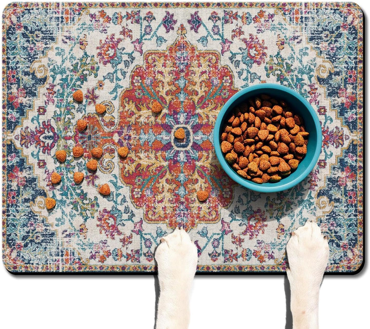 Pet Feeding Mat for Floors Waterproof Dog Mat for Food and Water Absorbent Quick Dry Non Slip mat