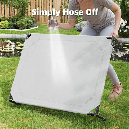 Simple Trending Raised Bed for Large Dog, Waterproof L Pet Cot, Breathable Big Bed Load 300lb