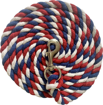 Majestic Ally Pack of 2 Solid Cotton Lead Rope for Horses & Livestock – 10 Foot Long and 5/8 inch