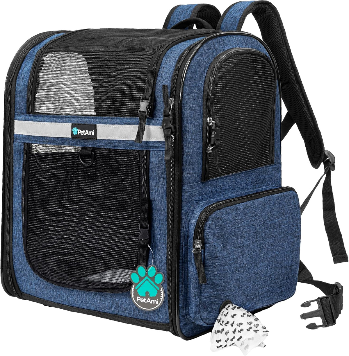 PetAmi Dog Backpack Carrier for Small Large Cat, Pet, Puppies, Ventilated Pet Hiking Backpack