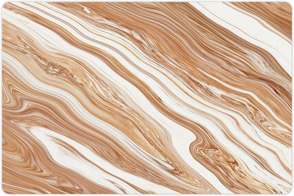Lunarable Marble Pet Mat for Food and Water, Wavy Colored Fluid Earthen Toned Unusual Classic Retro