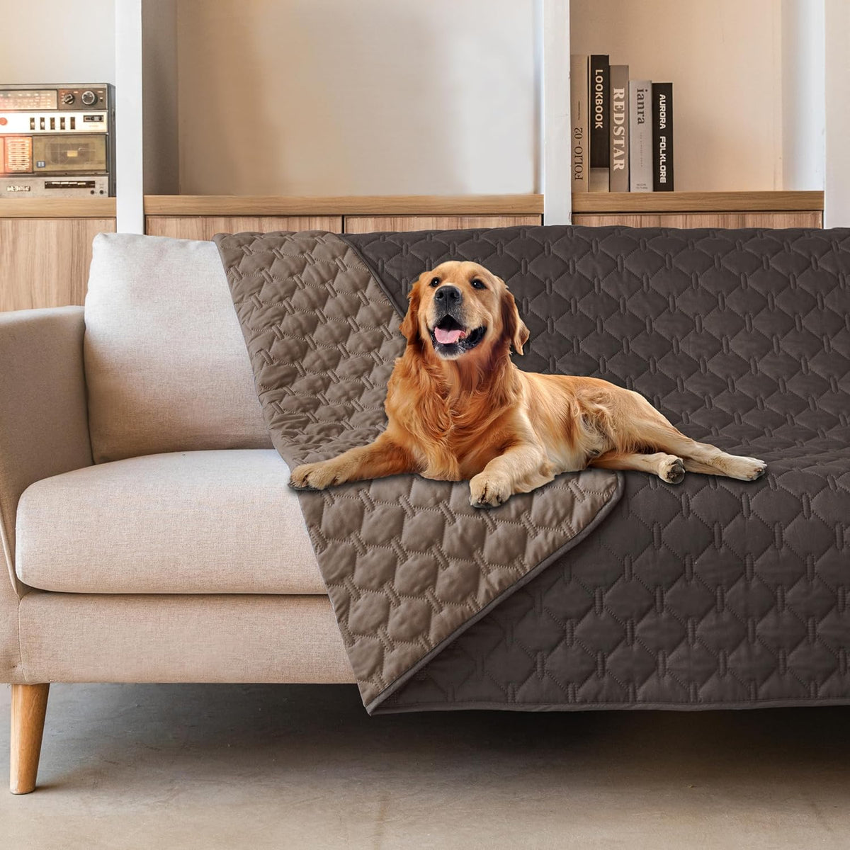 gogobunny 100% Double Sided Waterproof Dog Blanket Soft Pet Bed Cover Reversible Protect Furniture