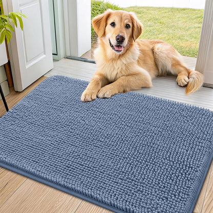 Smiry Dog Door Mat for Muddy Paws 36x24, Absorbs Moisture and Dirt Doormat, Non-Slip Washable Quick