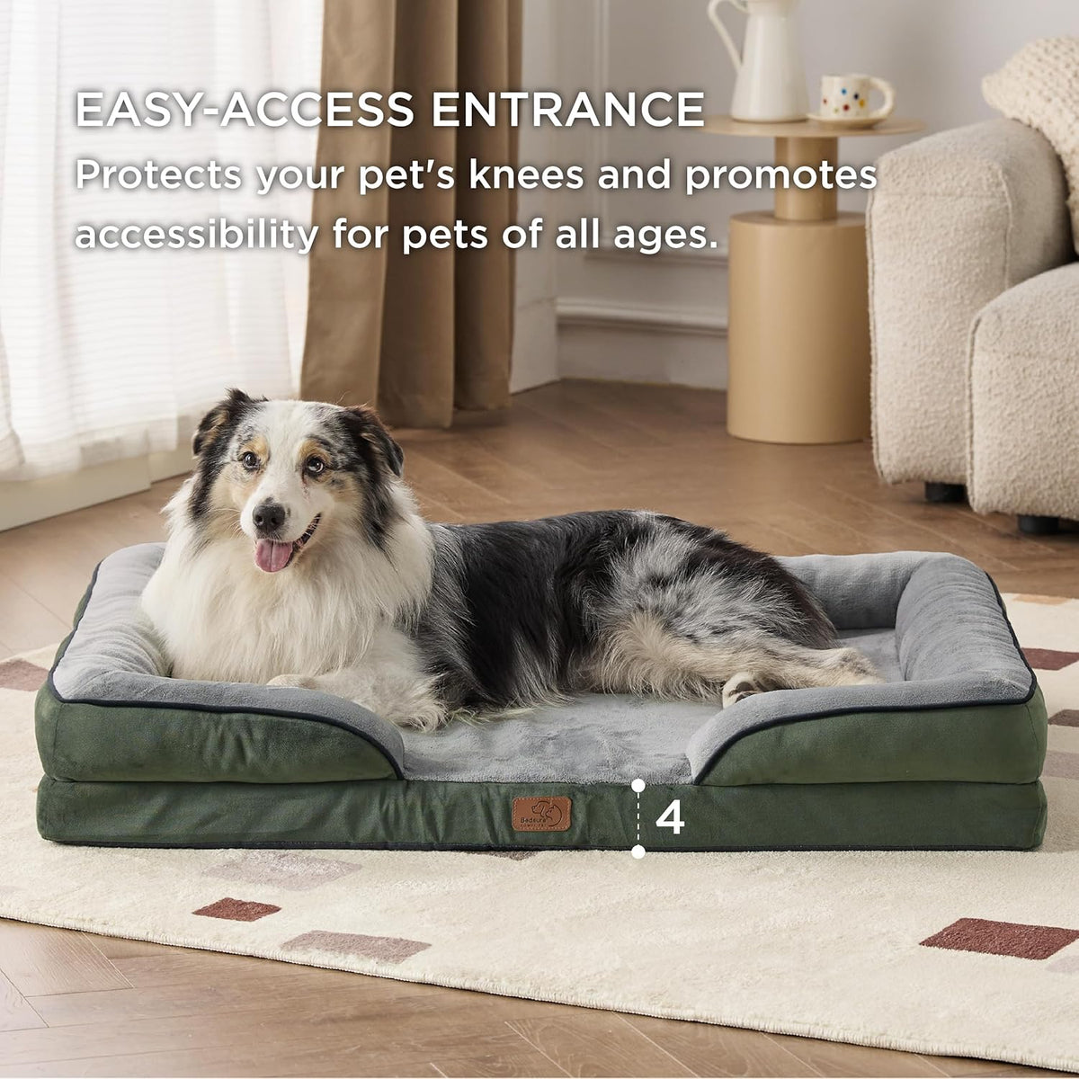 Bedsure XL Orthopedic Dog Bed for Extra Large Dogs - Waterproof XLarge Dog Cat Bed, Comfort Dogs