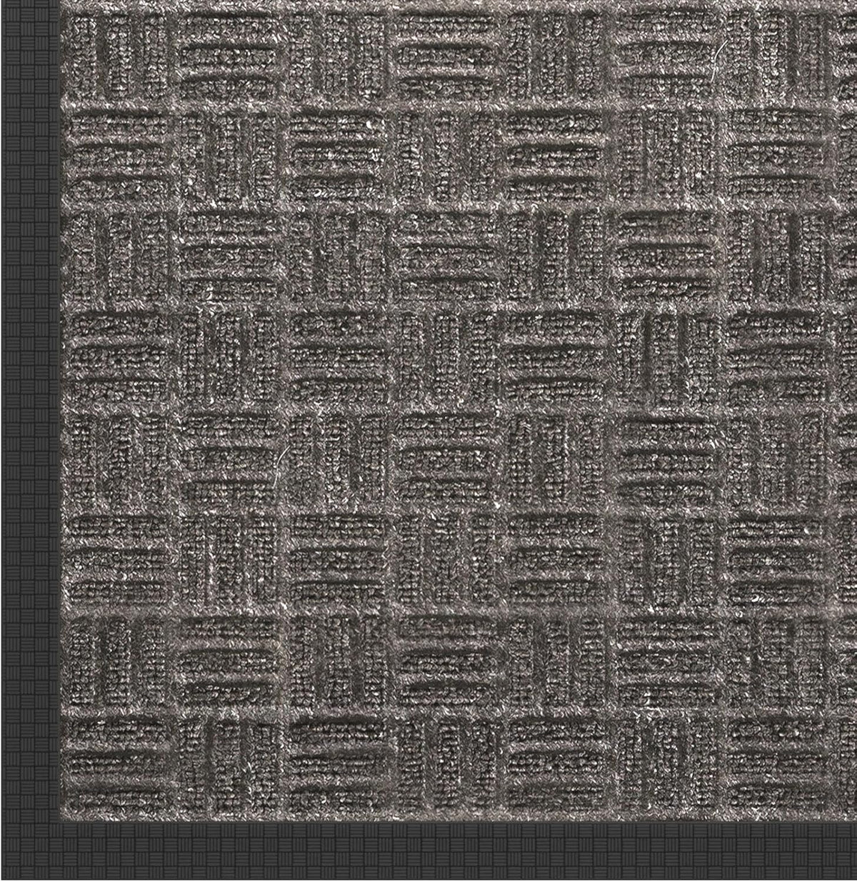 Indoor/Outdoor Hose-Wash Embossed Design Non-Slip Rubber 2x3 Modern Entryway Mat for Entryway