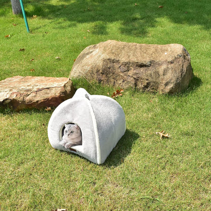 Cat Bed for Indoor Cats - Cat Cave Bed Cat House Cat Tent with Removable Washable Cushioned Pillow