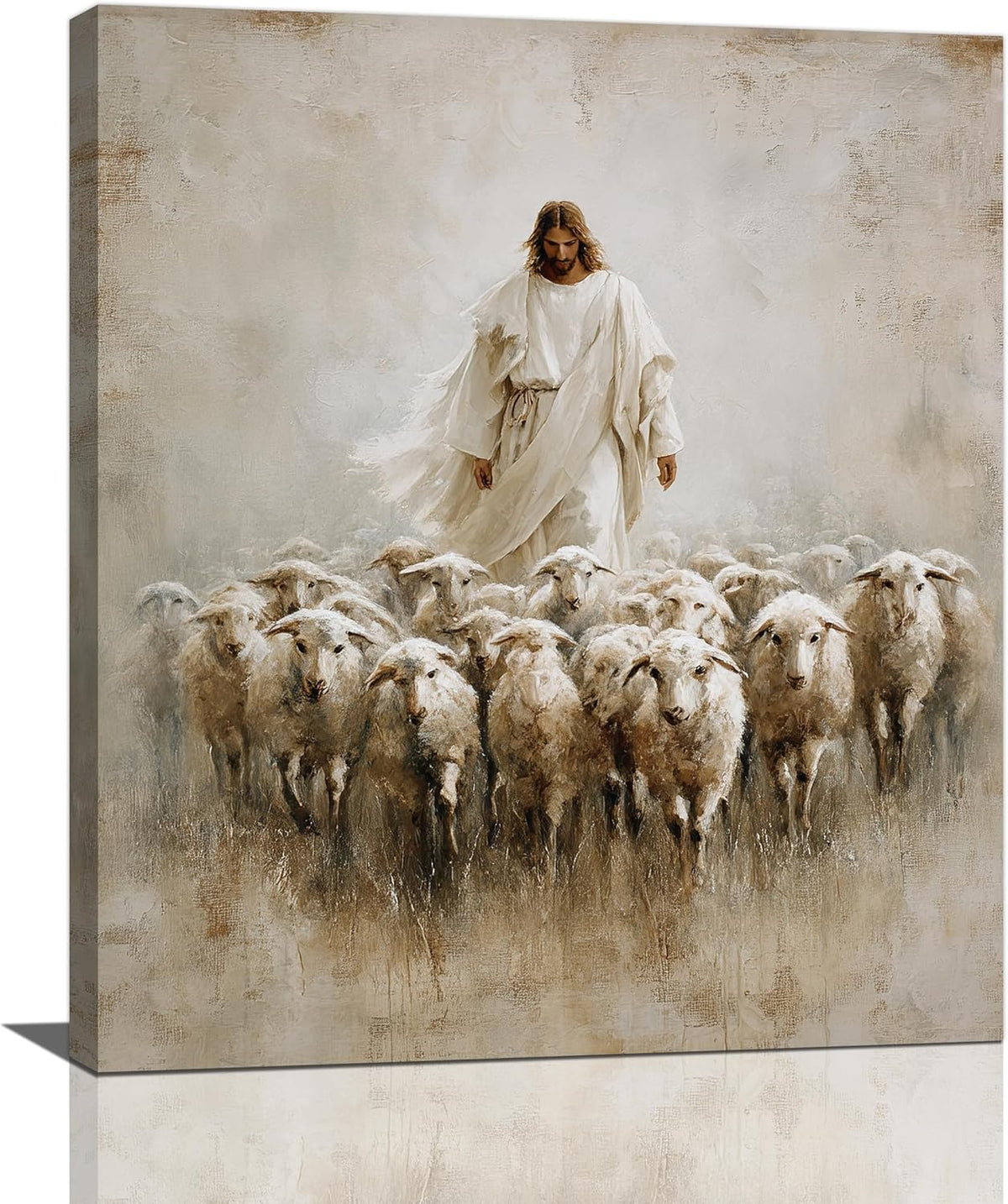 Jesus and Lamb Wall Art Christian Jesus Lamb Canvas Wall Decor Christ Religious Pictures painting