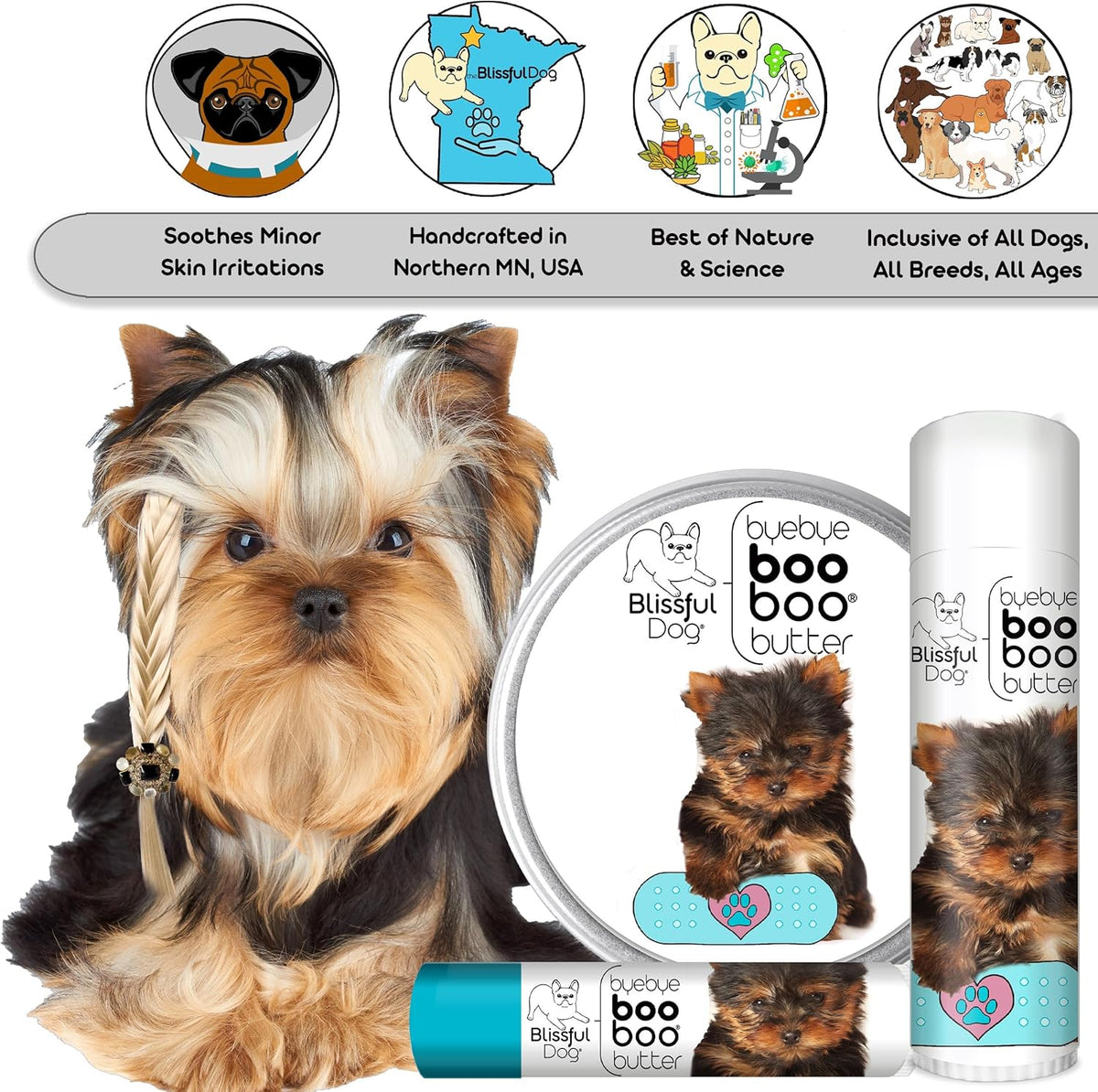 The Blissful Dog .15 oz Tube Yorkshire Terrier Booboo Butter