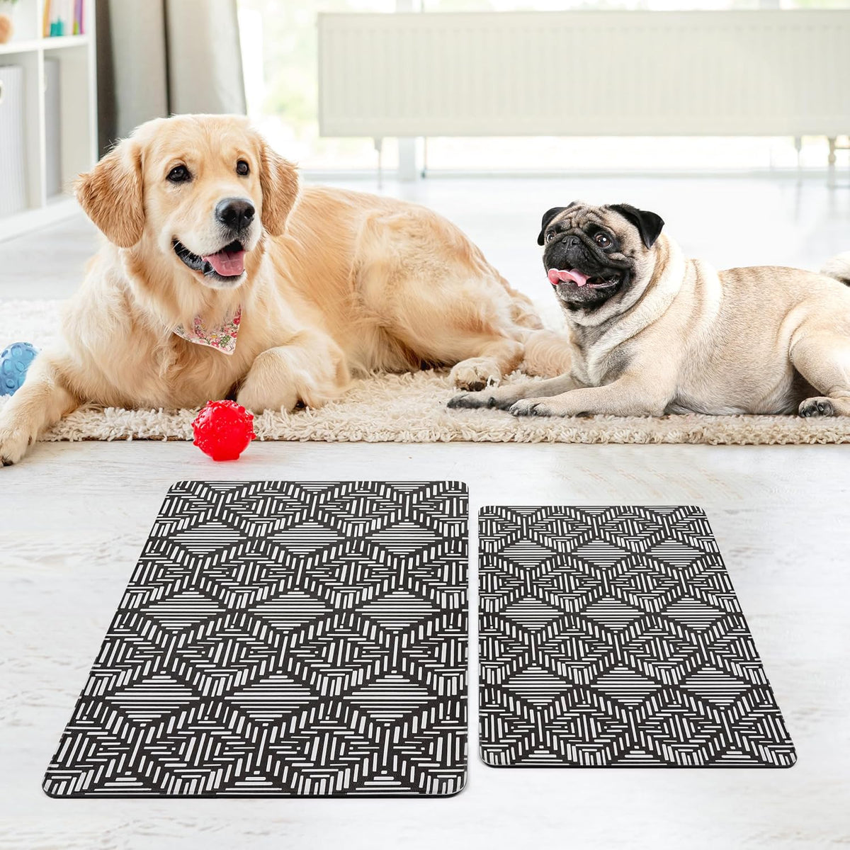 NALALAS Large Dog Mat for Food and Water, Cat Feeding Mat | Large Waterproof Dog Bowl Mat |