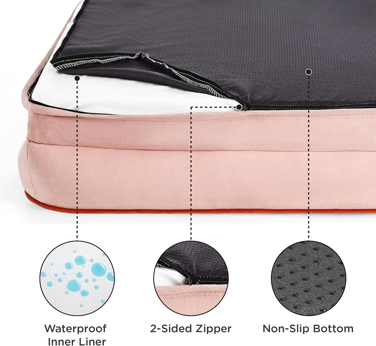 Bedsure Orthopedic Dog Beds Large Sized Dog - Washable Large Dog Cat Bed Waterproof, Comfort Dogs