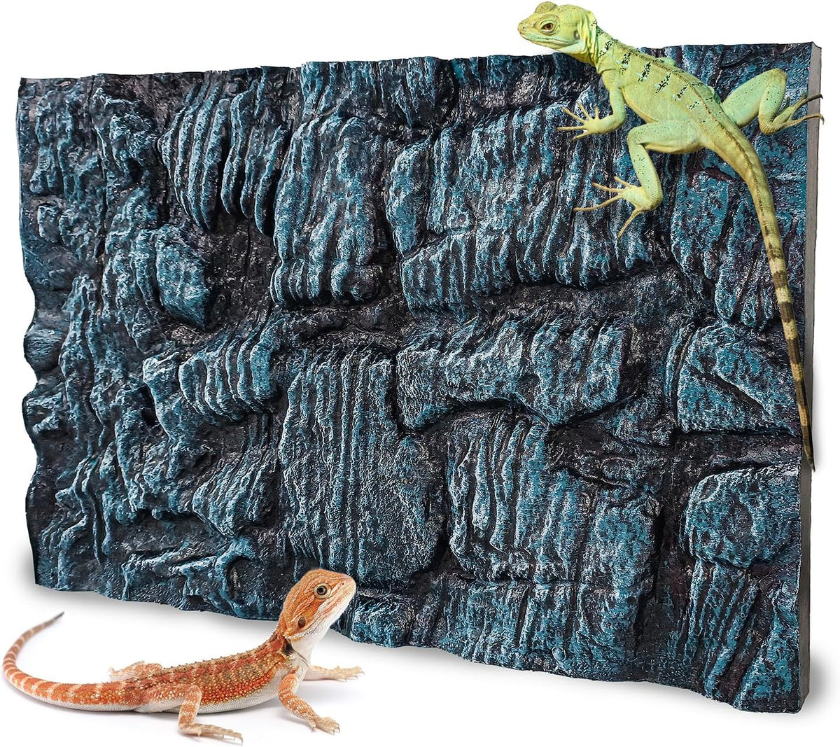 17.7x11.8in Rock Terrarium Background,3D Reptile Tank Background Board,Amphibian Stereo Backdrop