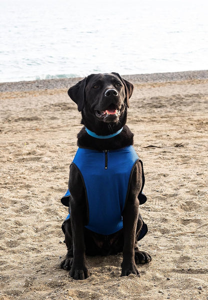 Dog Cooling Vest – Lightweight Summer Jacket for Dogs with Zip Neck & Velcro – Easy On/Off Cooling