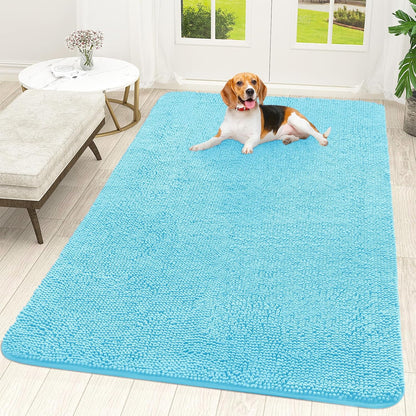 OLANLY Dog Door Mat for Muddy Paws 70x46, Absorbs Moisture and Dirt, Absorbent Non-Slip Washable