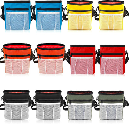 Hillban 12 Pcs Dog Treat Training Pouch Dog Treat Bag with Waist Shoulder Strap Bulk 6 Colors