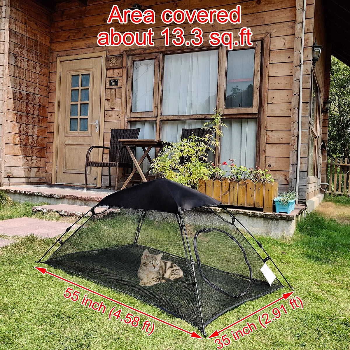 AICHIFAN Mini Cat Tent for Outside Playpen Pop Up Indoor Pet Cat Enclosures Portable Sunshade and