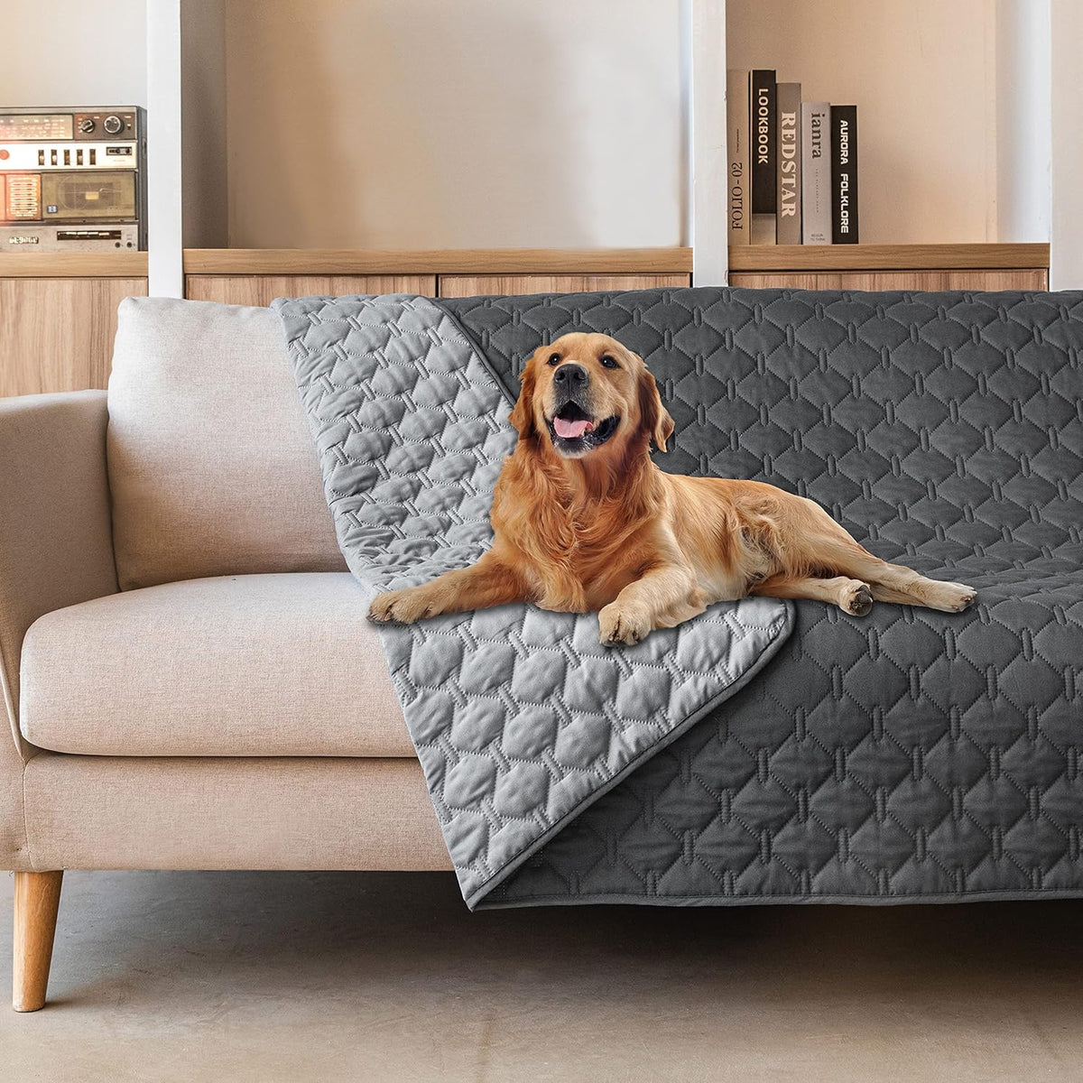 gogobunny 100% Double-Sided Waterproof Dog Bed Cover Pet Blanket Sofa Couch Furniture Protector for