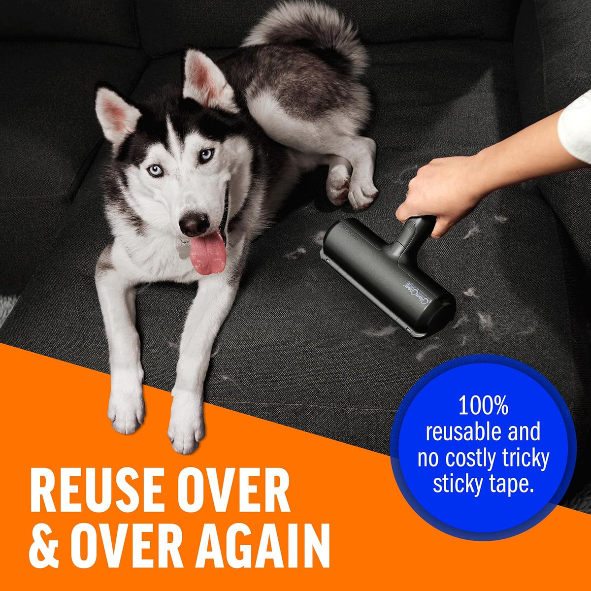 ChomChom Roller Pet Hair Remover and Reusable Lint Roller - Cat and Dog Hair Remover for Furniture