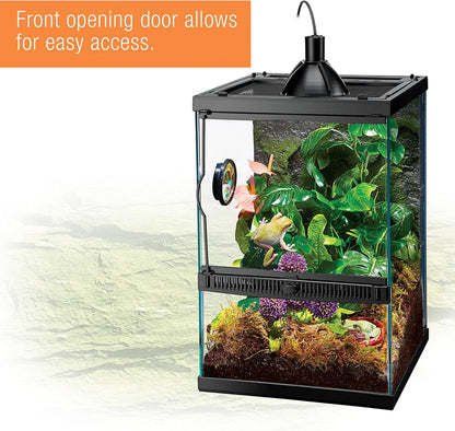 Zilla 11 Gallon Glass Tropical Vertical Habitat Starter Kit for Small Tree Dwelling Reptiles &