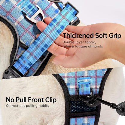 NESTROAD No Pull Dog Harness with Leash, Reflective No Choke Pet Vest Harness,Adjustable Soft