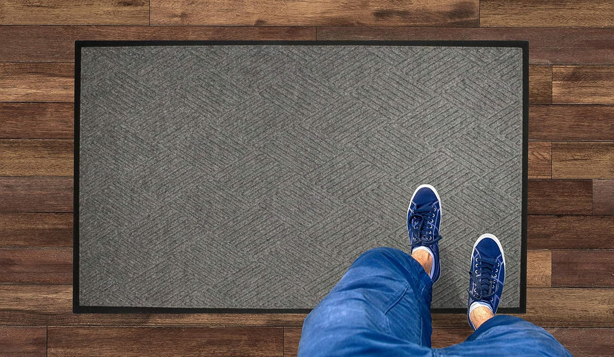 M+A Matting WaterHog Diamond | Commercial-Grade Entrance Mat with Rubber Border – Indoor/Outdoor