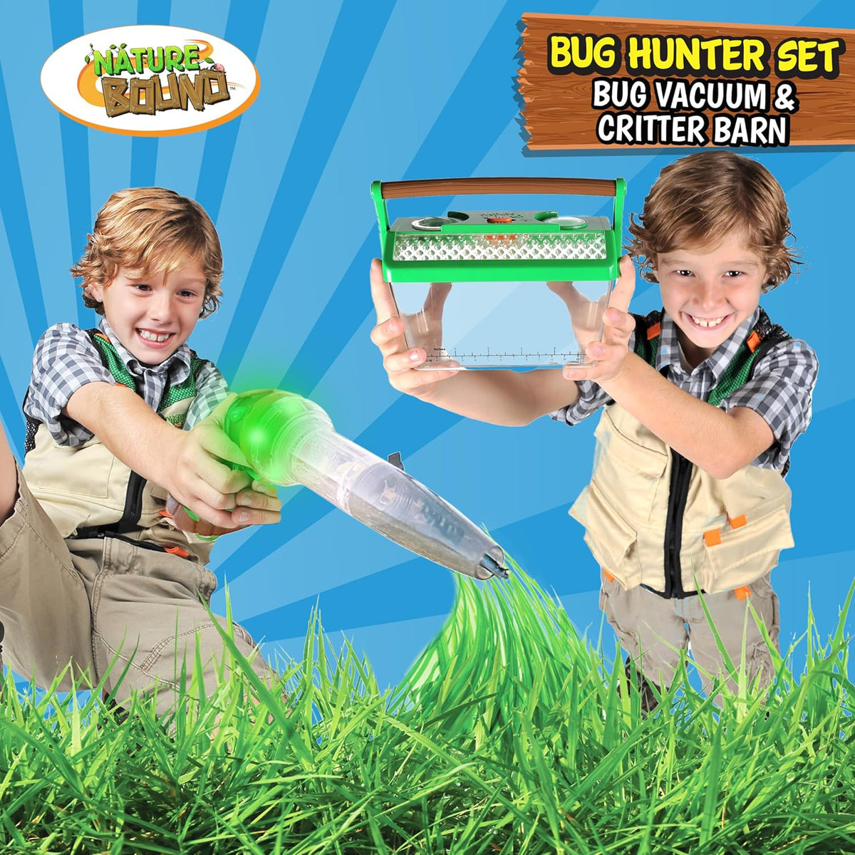 Nature Bound Bug Catcher Toy, Eco-Friendly Bug Vacuum, Catch and Release Indoor/Outdoor Play, Ages