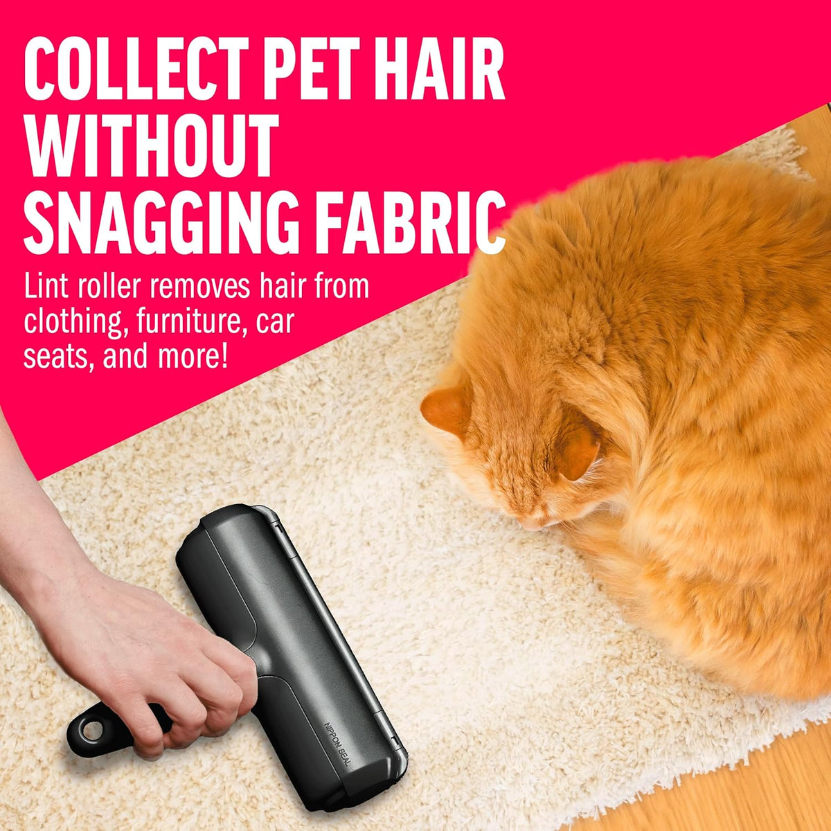 ChomChom Roller Pet Hair Remover and Reusable Lint Roller - Cat and Dog Hair Remover for Furniture