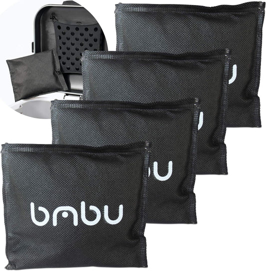Bamboo Charcoal Deodorizer Bag for Litter Disposal Box/Diaper Pails (4 Pack) - Replacement Inserts