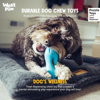 West Paw Zogoflex Qwizl Dog Puzzle Treat Toy – Interactive Chew Toy for Dogs – Dispenses Pet Treats