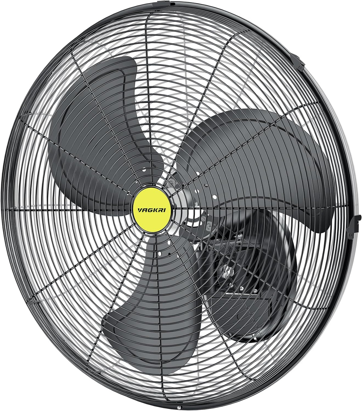 VAGKRI Wall Mount Fan, 20 Inch High Velocity Metal Oscillating Fan, 3 Speeds, 5300CFM Industrial