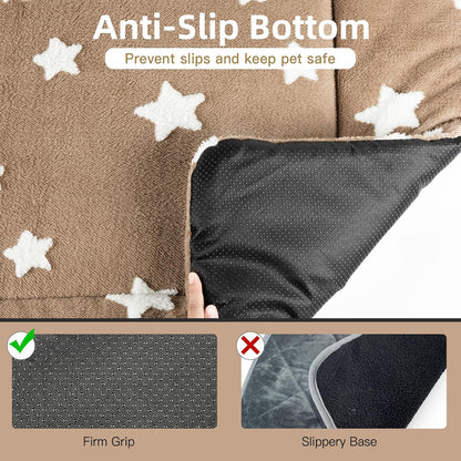 Mora Pets Cat Bed for Indoor Cats Washable Dog Crate Pad Cute Star Dog Bed Mat for Small Dogs Pet