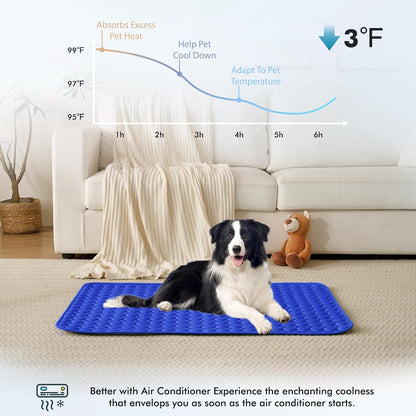 MICROCOSMOS Summer Cooling Mat & Sleeping Pad- Water Absorption Top, Materials Safe, Easy Carry, EZ