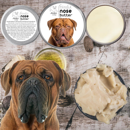 The Blissful Dog Dogue De Bordeaux Nose Butter, Versatile Dog Nose Balm for Dry Nose, Handcrafted