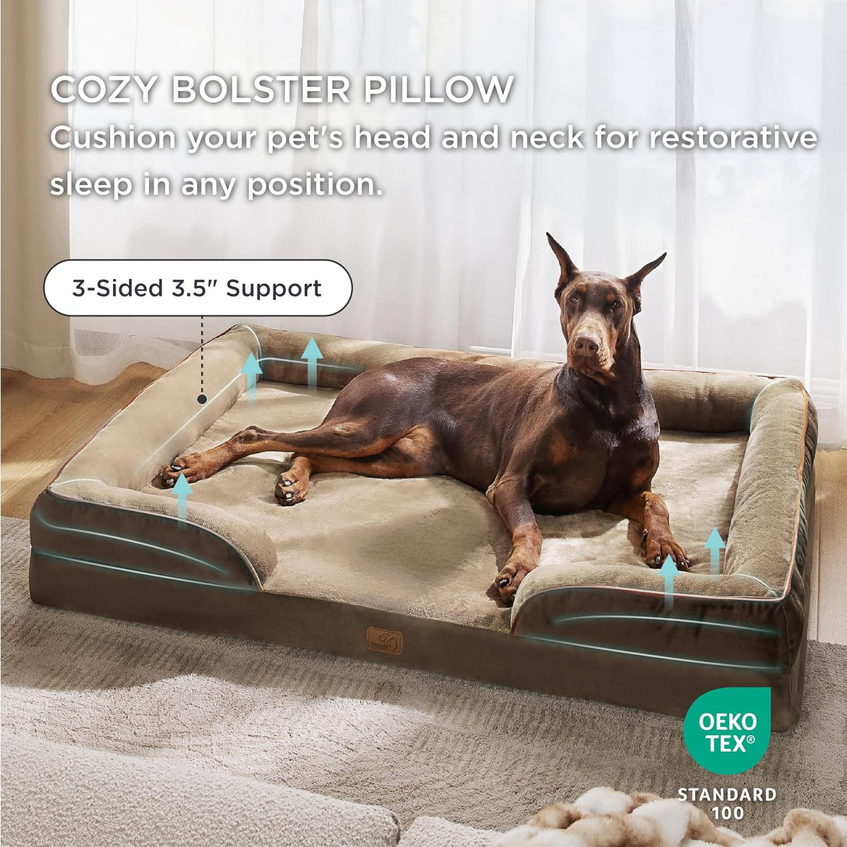 Bedsure XXL Orthopedic Dog Bed for Extra Large Dogs - Washable Giant Dog Cat Bed Waterproof