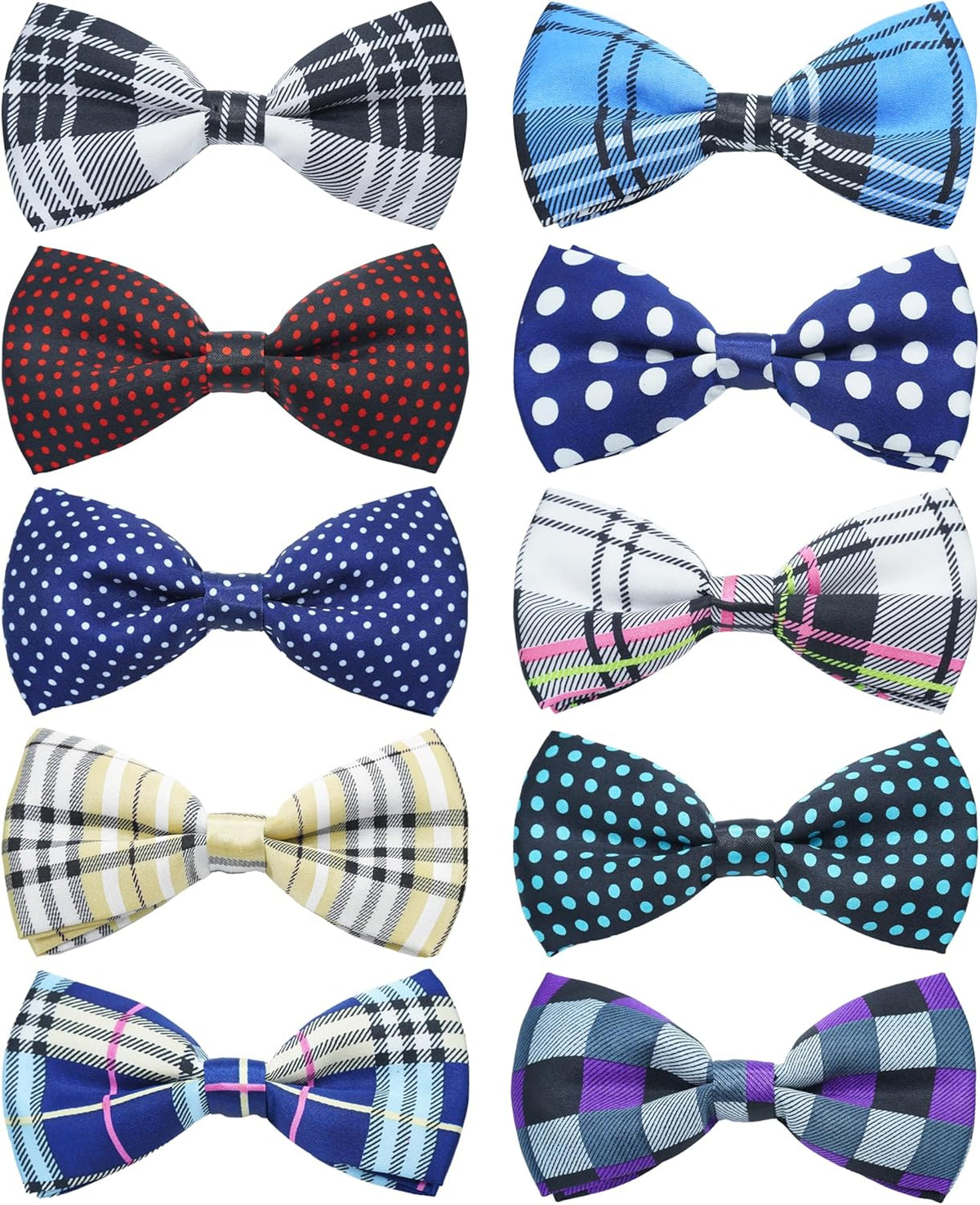 PET SHOW 10 Pack Pet Big Dogs Collar Embellishment Attachment Bow Ties for Medium Large Dogs Collar