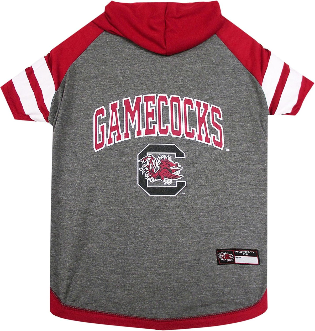 NCAA South Carolina Gamecocks Hoodie for Dogs & Cats, Large Collegiate Licensed Dog Hoody Tee