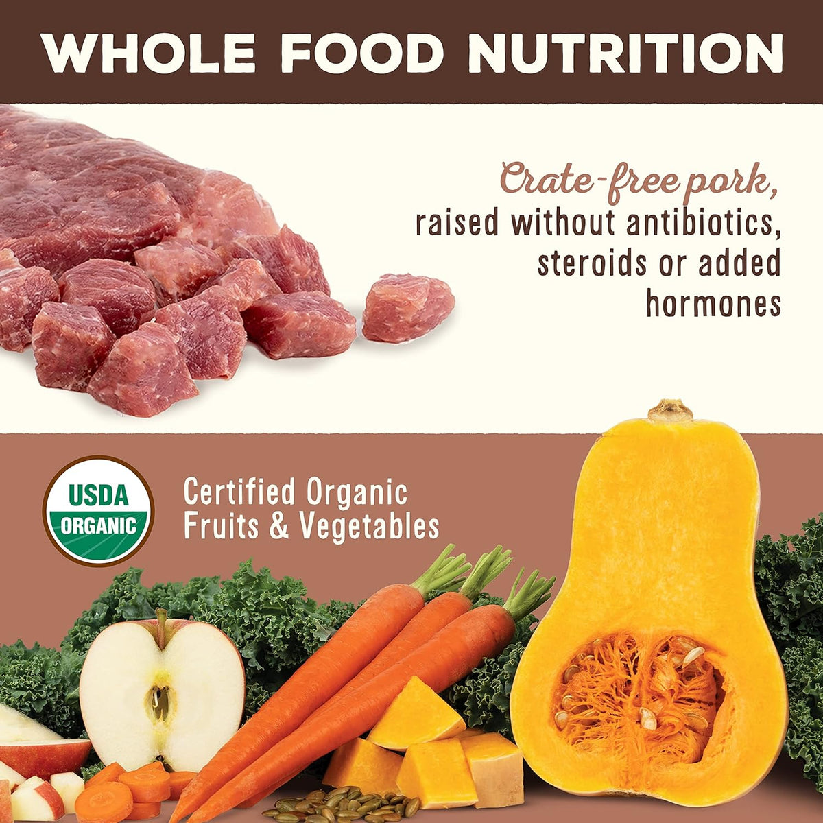 Primal Freeze Dried Raw Dog Food Nuggets, Pork, Complete & Balanced Meal, Also Use as Topper or
