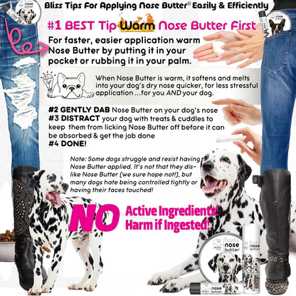 The Blissful Dog Dalmatian Unscented Nose Butter, 1-Ounce