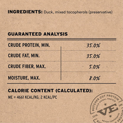 Vital Essentials Duck Bites Dog Treats, 5.5 oz | Freeze-Dried Raw | Single Protein | Premium
