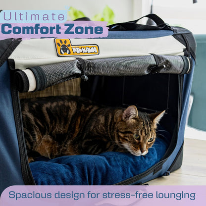 Extra Large Dog Cat Puppy Carrier 24"x16"x16" Foldable Soft Sided Travel Crate Portable Pet Kennel