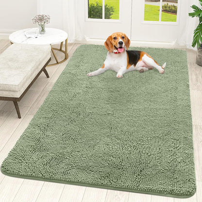OLANLY Dog Door Mat for Muddy Paws 70x46, Absorbs Moisture and Dirt, Absorbent Non-Slip Washable