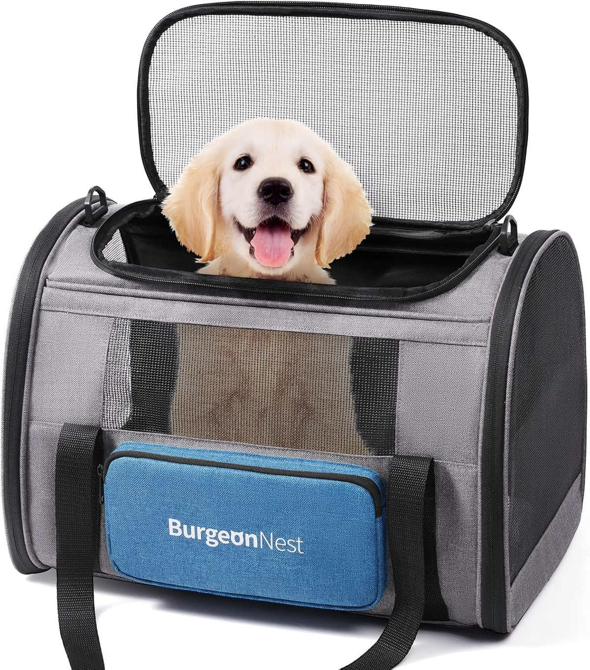 BurgeonNest Cat Carrier for Large Cats 20 lbs, Soft-Sided Pet Carrier for Small Dogs Medium Puppy