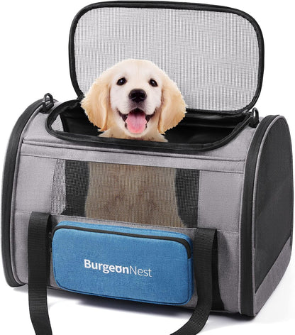 BurgeonNest Cat Carrier for Large Cats 20 lbs, Soft-Sided Pet Carrier for Small Dogs Medium Puppy