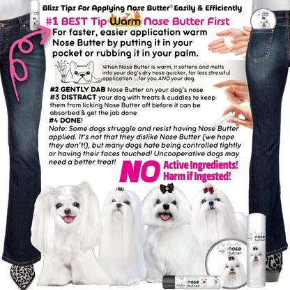 The Blissful Dog Maltese Unscented Nose Butter - Dog Nose Butter, 8 Ounce